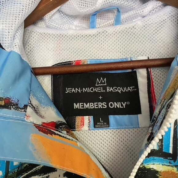 Members Only x Basquiat Artesta Windbreaker Light Jacket Size XL - Picture 5 of 7